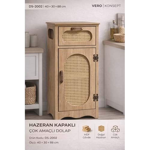 DS.2002-AHŞAP DOLAP SEBZELİK MEŞE -VERO