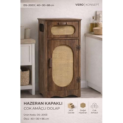 DS.2003-AHŞAP DOLAP SEBZELİK CEVİZ -VERO