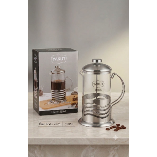 7323 -FRENCHPRESS 350ML MTL/CAM -YAKUT