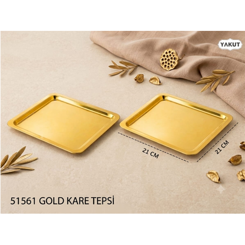 51761 -SUNUMLUK MTL. KARE GOLD -YAKUT