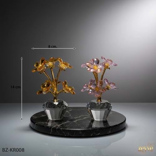 KR008 -KRİSTAL ÇİÇEK BUKETİ -ZEYVE