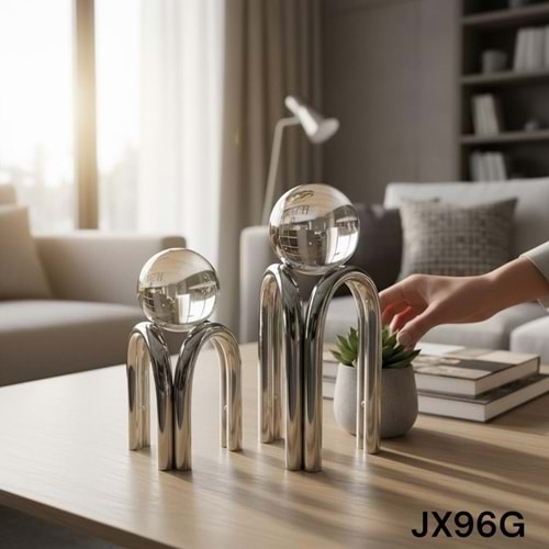 JX96.G -DEKOIR OBJE 2Lİ KÜRE GMŞ. -ZEYVE