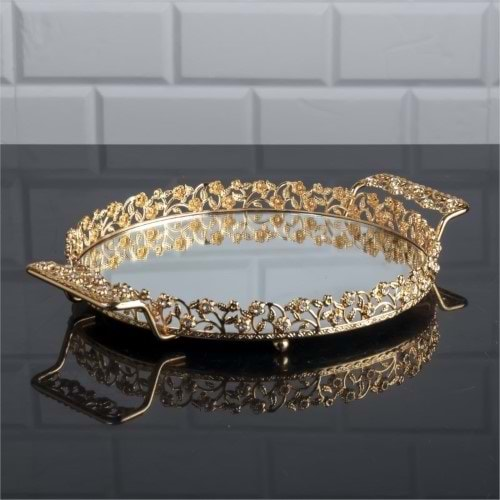 17.AL-ELMAS KULP.TEPSİ YUVR.25CM GOLD-ZEYVE