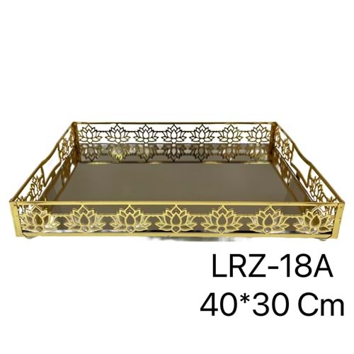 LZR.18.AL-LOTUS TEPSİ DİKT BYK.GOLD 40*30 -ZEYVE