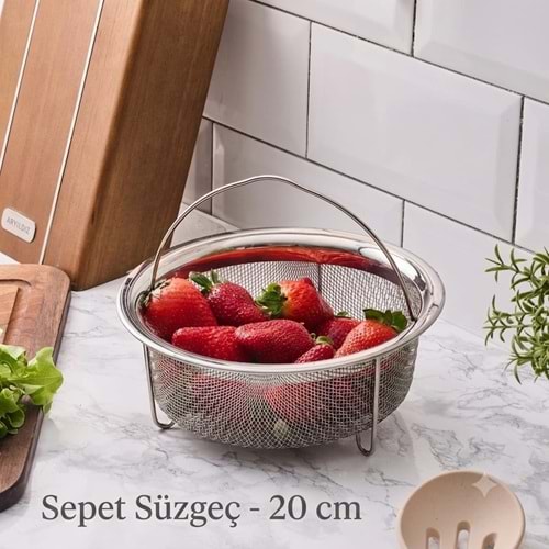 SÜZGEÇ SEPET ÇELİK 20 CM PROTOLS -ARYILDIZ