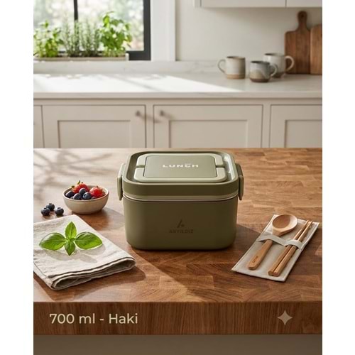 262092 -SAKLAMA KABI 700 ML KARE HAKİ -ARYILDIZ