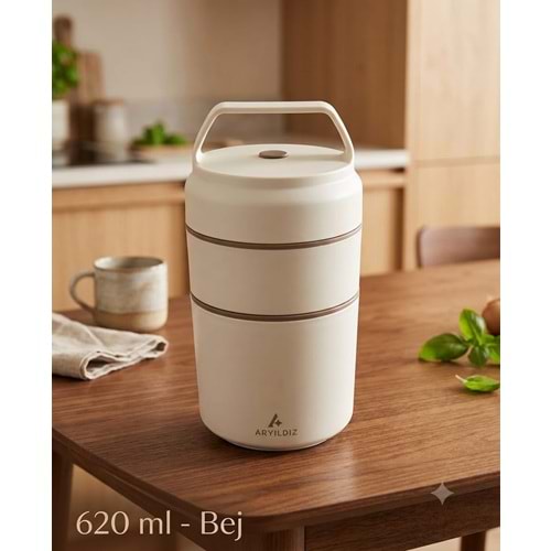 262245-SAKLAMA KABI 620 ML BEİGE -ARYILDIZ