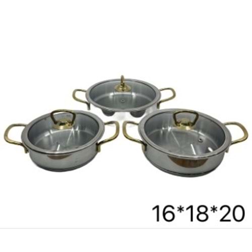 OMLET SET 16.18.20 ( GOLD ) - BARON