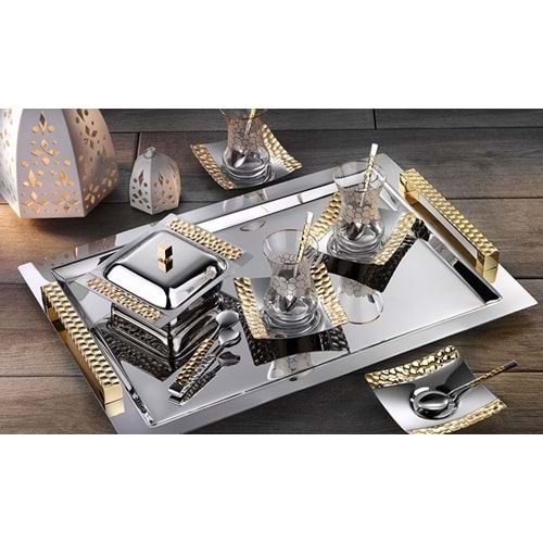 ÇAY SET 40 P.PETEK GOLD-TİAMO