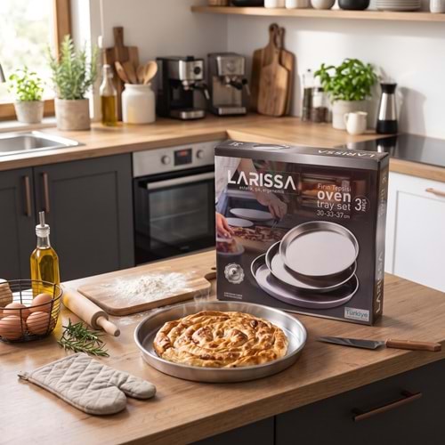 FIRIN TEPSİ ÇLK.3LÜ 30.33.37 -LARİSSA