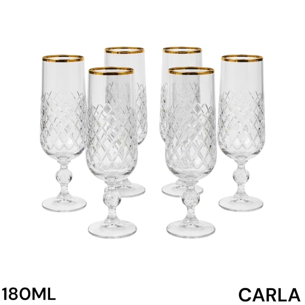 CARLA -KRİSTAL KAHVEYANI 6LI RENK -CANBA