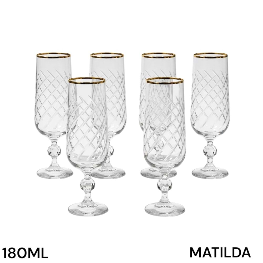 MATİLDA -KRİSTAL KAHVEYANI 6LI RENK -CANBA