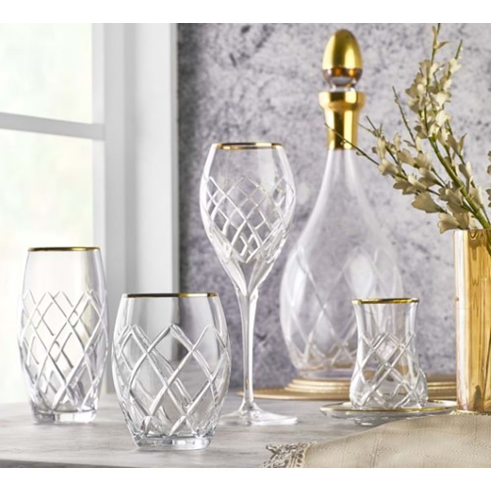 KRİSTAL 61 PRÇ. GOLD DEKOR POLO -CANBA