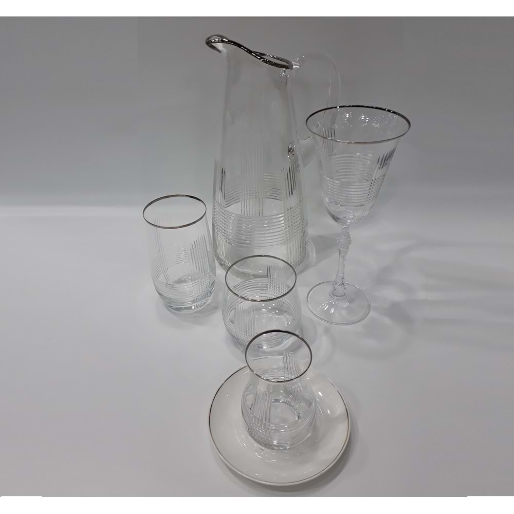 KRİSTAL 61 PRÇ. GLOBUS PLATİN -GLAZZE