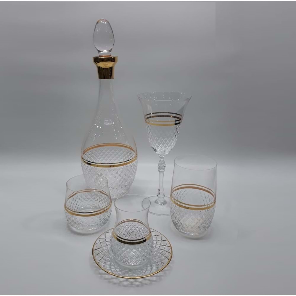 KRİSTAL 61 PRÇ. BOHEM GOLD -GLAZZE