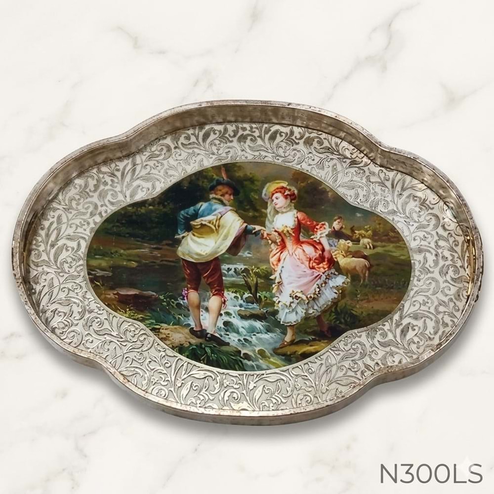 N.300.LS -TEPSİ ŞEFFAF OVAL FIRFIRLI -HELENA DVD