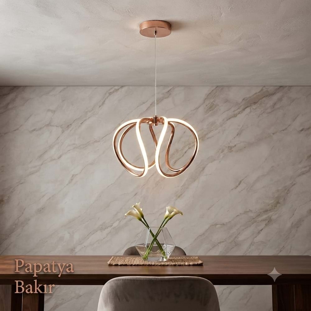 60186.B -AVİZE PAPATYA BAKIR -GLORİA