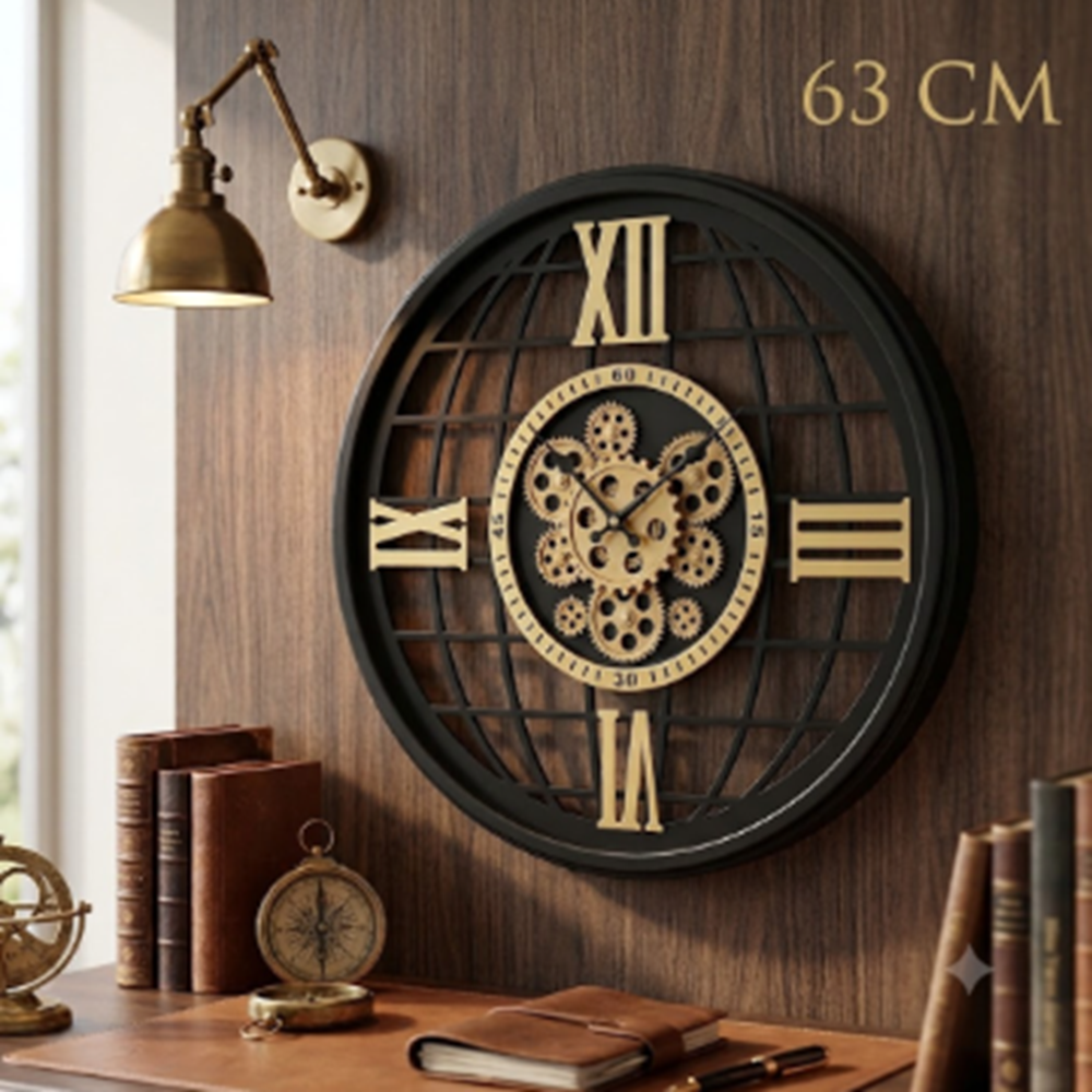 844.KK-ÇARKLI DUVAR SAATİ -GLXY