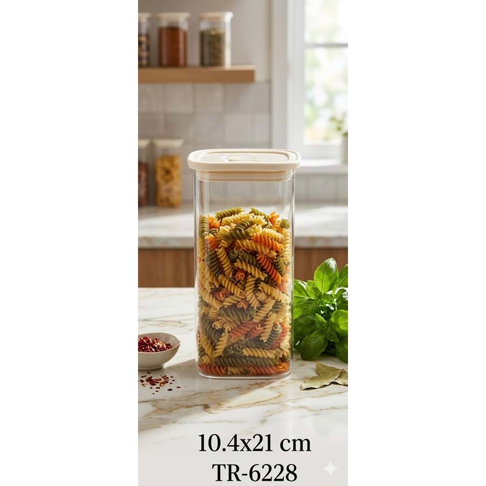 6228-CAM KAVANOZ VAKUMLU 1600ML -AROW