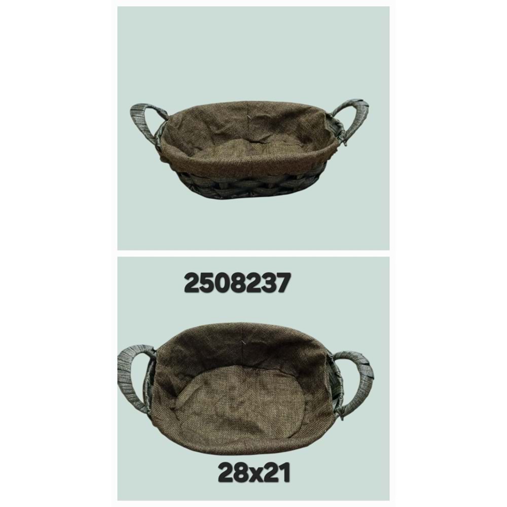 2508237 -HASIR EKMEK SEPETİ BEZ OVAL -ÇİFTÇİ