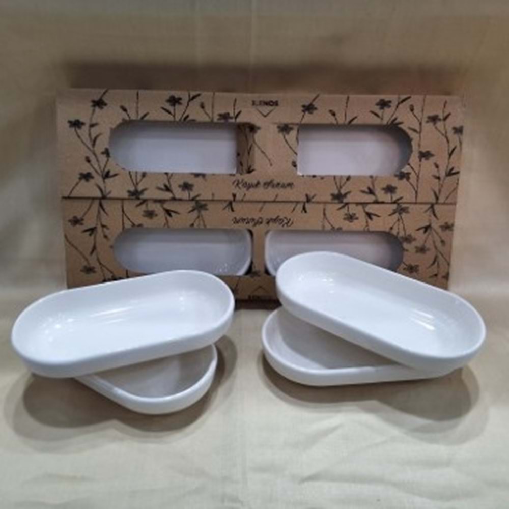 SERAMİK KAYIK 4LÜ KÇK 18X10 CM -ÇİFTÇİ