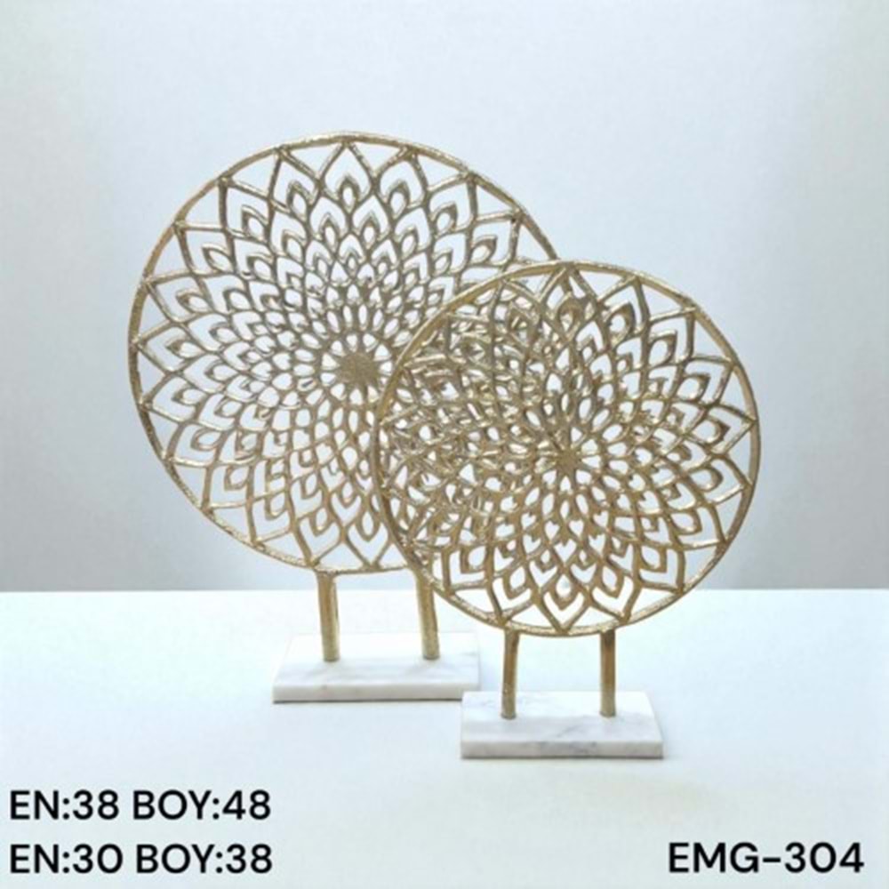 EMG.304.AL -DEKOR OBJE 2 Lİ GOLD -EMG