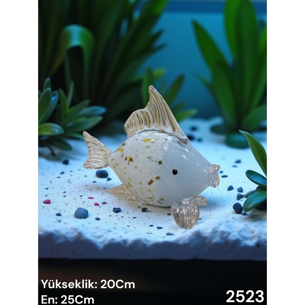 2523-KRİSTAL CAM BALIK RENKLİ -FURKAN