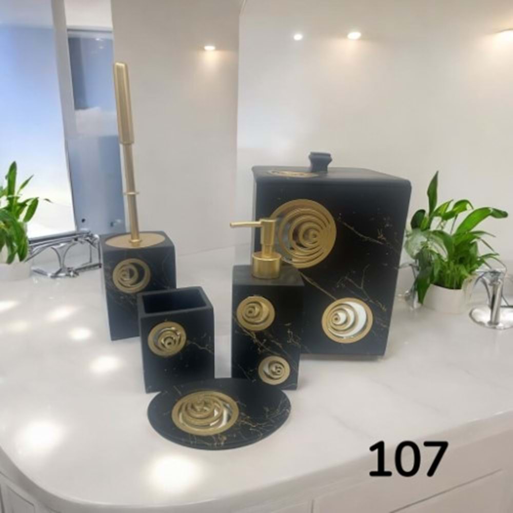 107-BANYO TK.SİYAH AYNALI -İNCİ