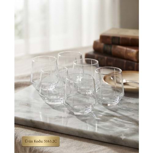 TS5163.2C -CAM BARDAK 6LI SADE 310ML -İPEK