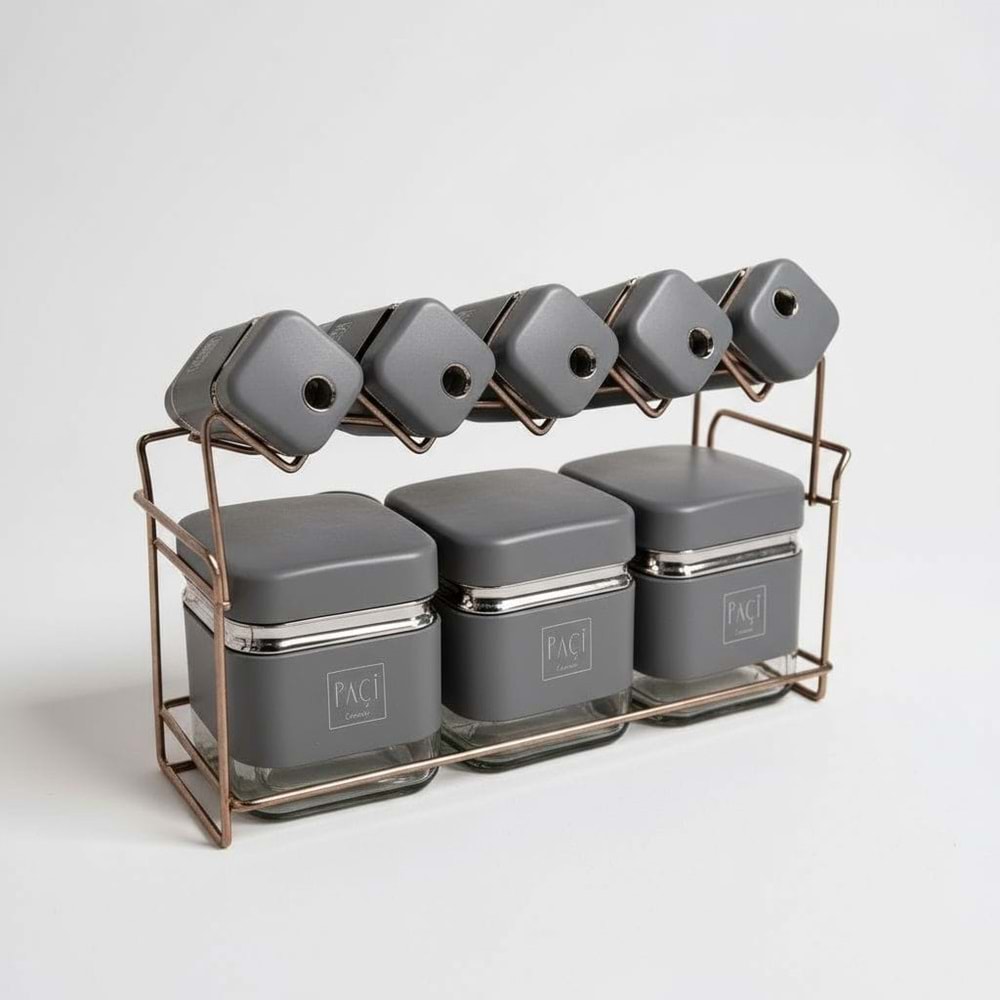 401035-BAHARAT 8Lİ MTL/CAM KARE GR.SA-PAÇİ