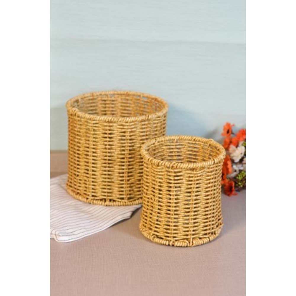 700697-BAMBU 2 Lİ HASIR ÖRGÜ KAŞIKLIK -PAÇİ
