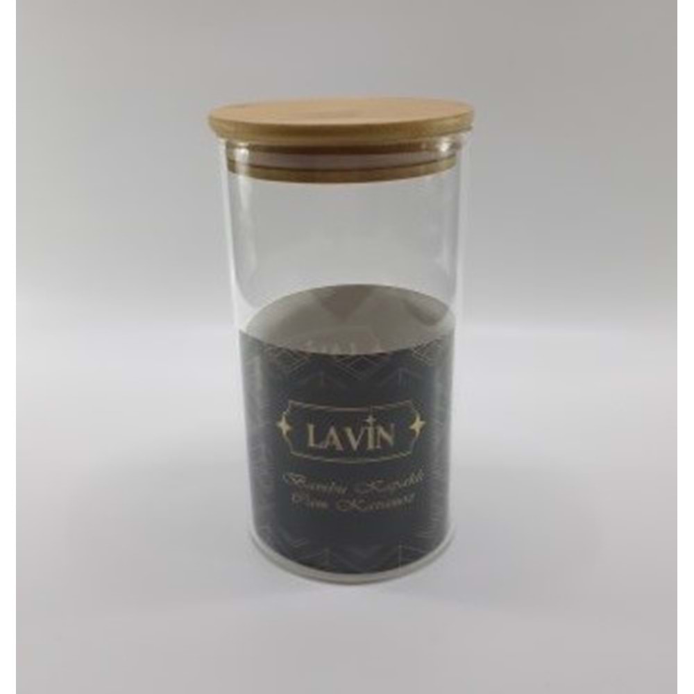 21579-CAM KAVANOZ BAMBU K. 1- LAVİN
