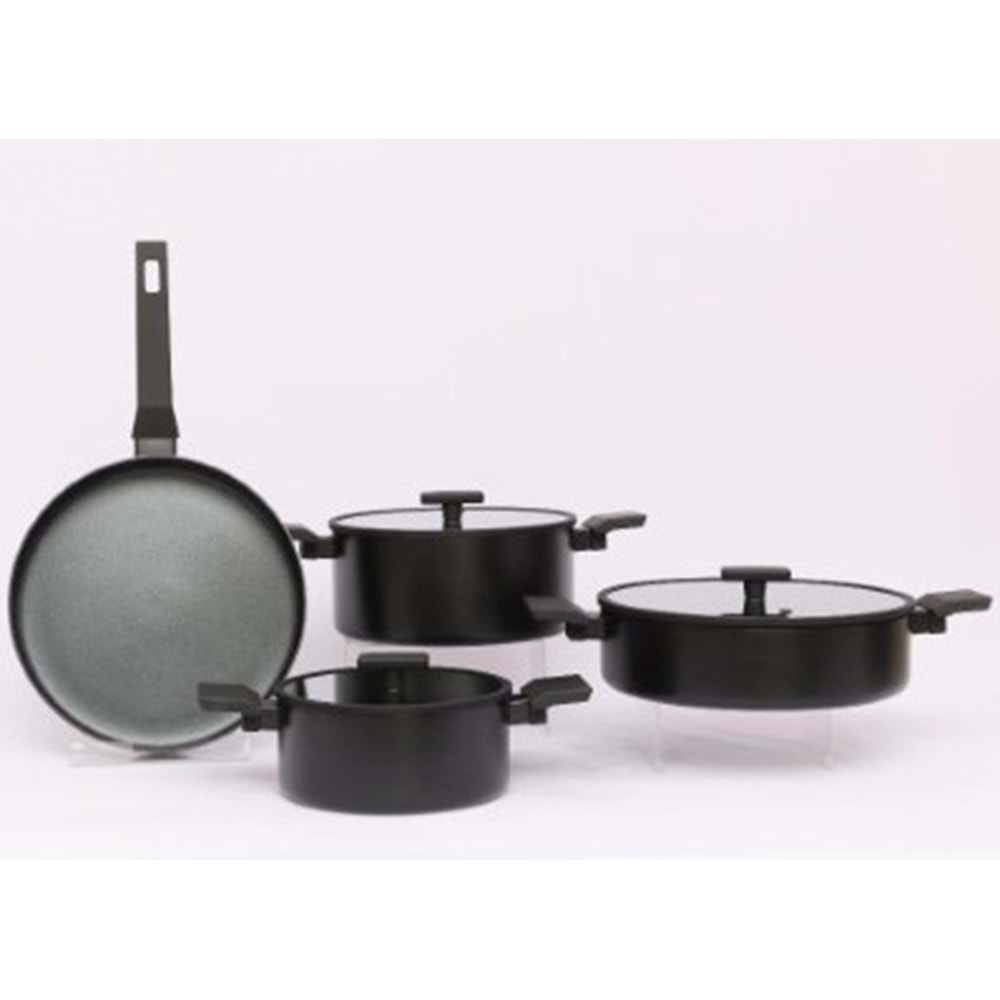 TENC.SET 7 PR. MARBLE BLACK -SNT