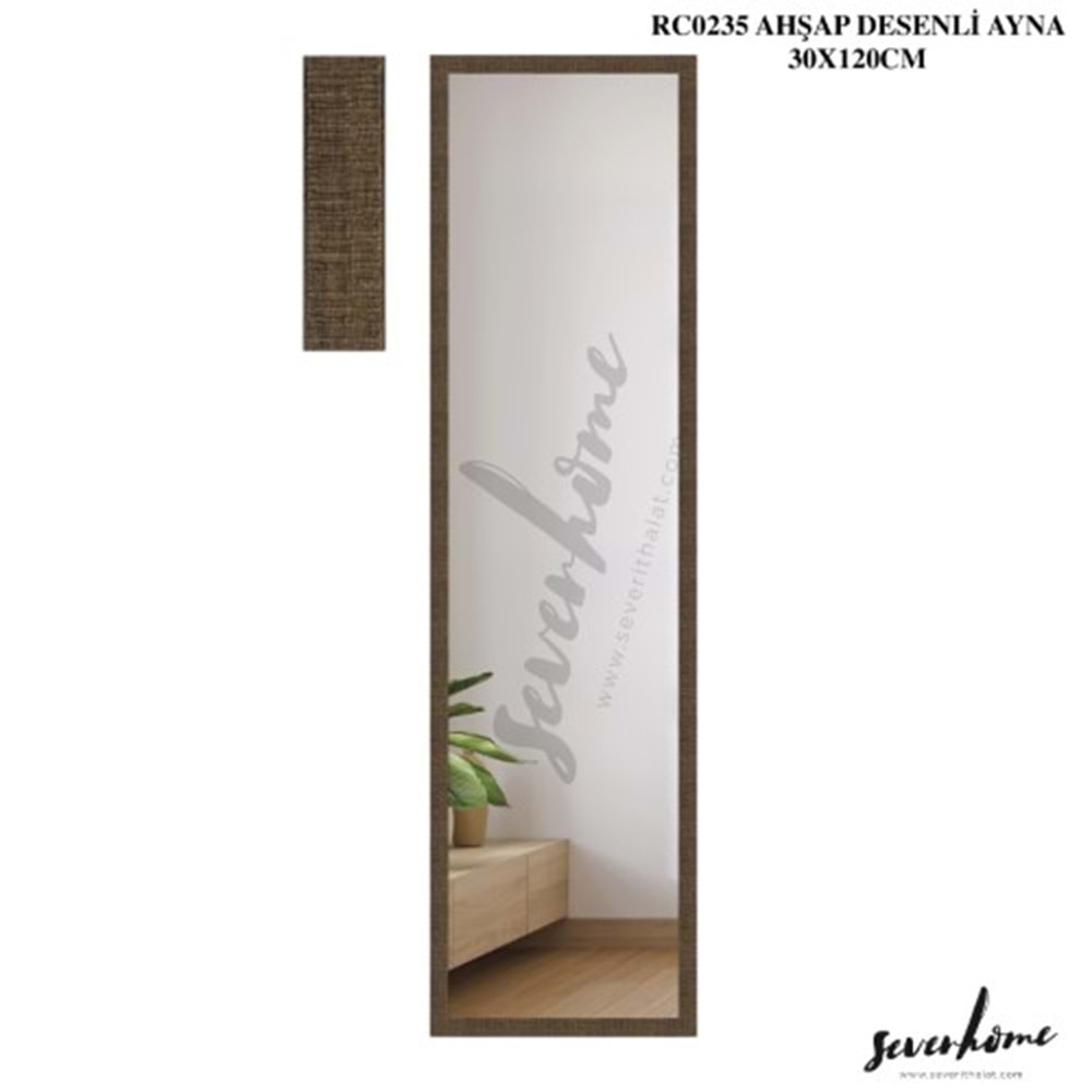 0235-DUVAR AYNASI AHŞAP DESEN 30*120 -SEVER