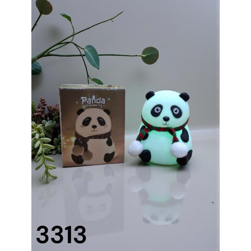 3313 -GECE LAMBASI ŞARZLI SİLİKON PANDA -SEVER