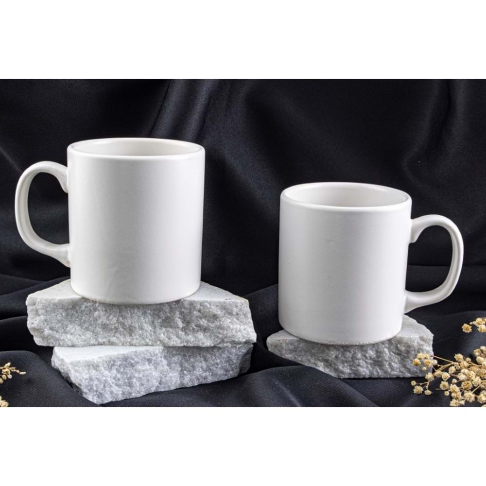 KUPA SERAMİK BEYAZ SİLİNDİR KERAMİKA TUTKU