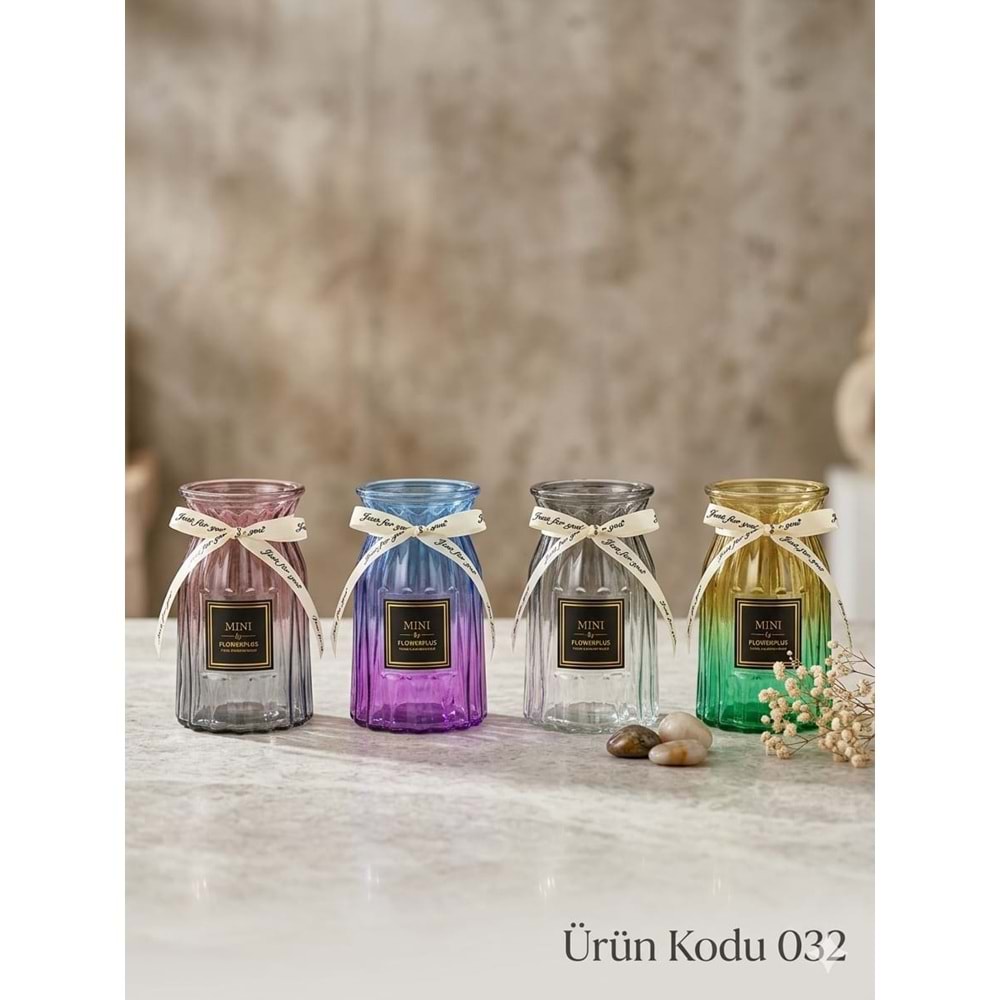 CM032 -CAM VAZO RENKLİ KÇK 14CM -ZEYVE
