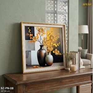 BZ.PN.08 - TABLO BONCUKLU 30*30 3D KARE -ZEYVE