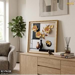 BZ.PN.08 - TABLO BONCUKLU 30*30 3D KARE -ZEYVE
