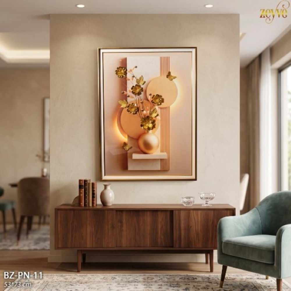 BZ.PN.11 - TABLO BONCUKLU 53*73 3D DİKTD -ZEYVE