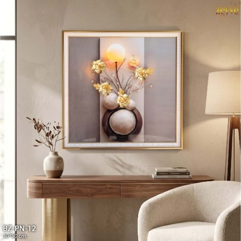 BZ.PN.12 - TABLO BONCUKLU 50*50 3D KARE -ZEYVE