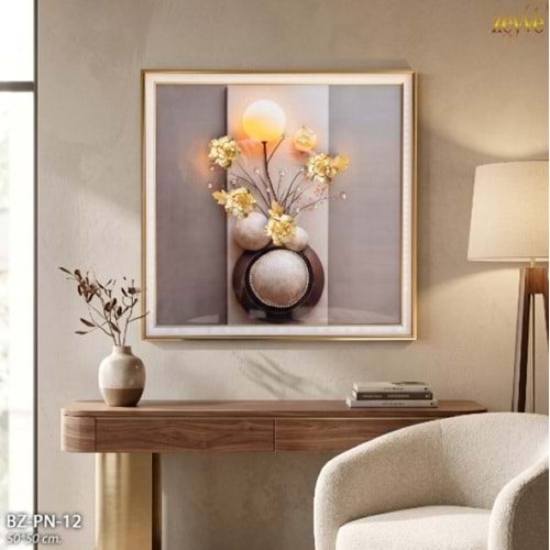 BZ.PN.12 - TABLO BONCUKLU 50*50 3D KARE -ZEYVE