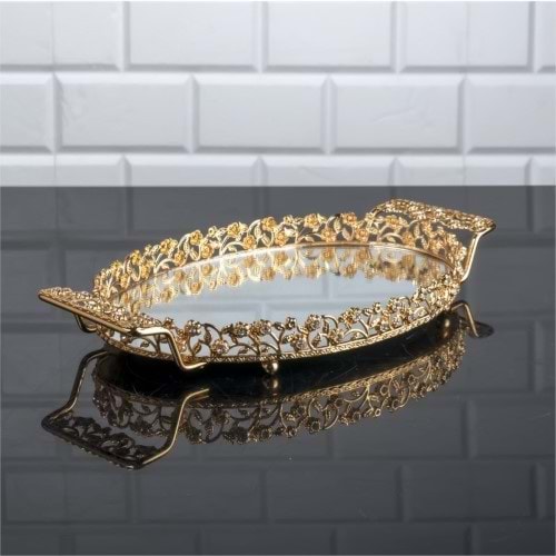 26.AL-ELMAS KULP.TEPSİ OVAL KÇK.GOLD-ZEYVE