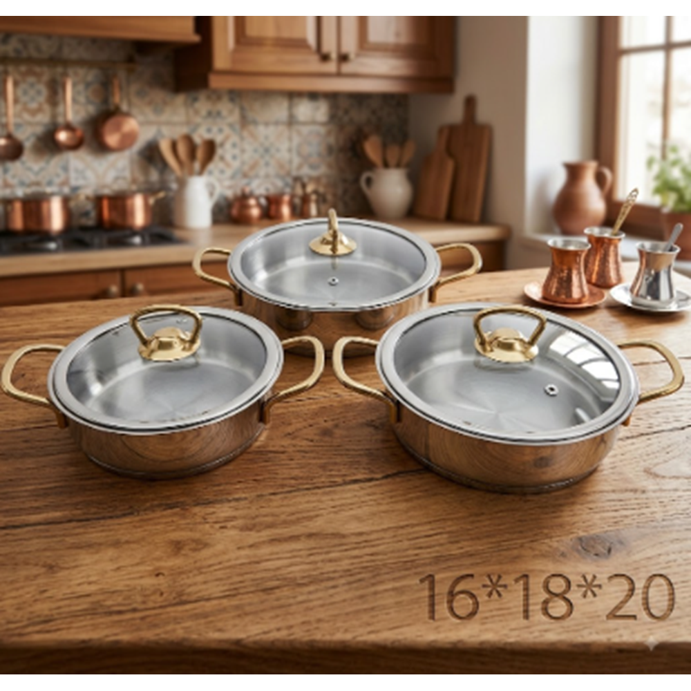 OMLET SET 16.18.20 ( GOLD ) - BARON